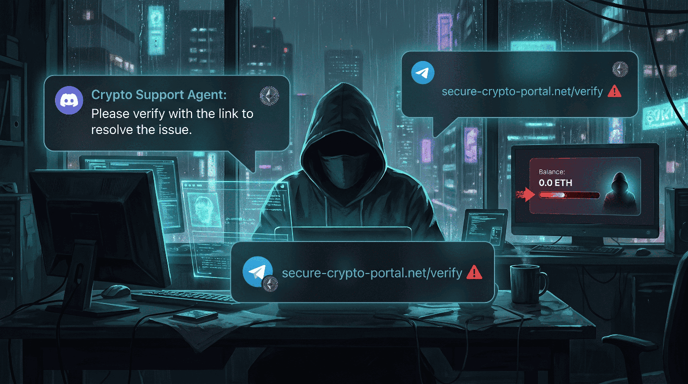 Arnaque de faux support crypto sur Discord et Telegram: guide de récupération