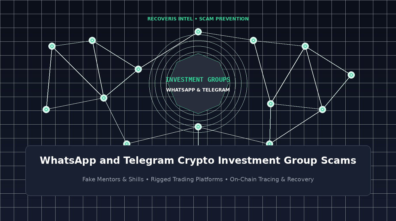 Arnaques aux groupes d'investissement crypto sur WhatsApp et Telegram : comment faux mentors, complices et faux brokers volent vos fonds